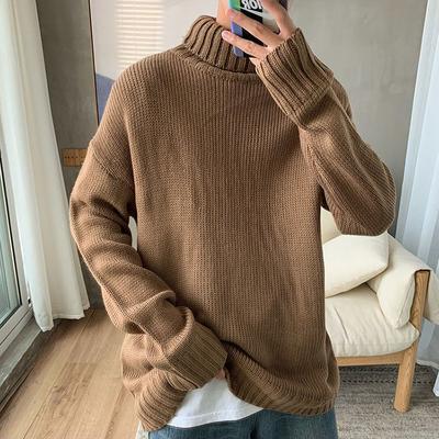 Pull à col roulé pour homme, style décontracté, ample, polyvalent, chaud, élégant, pour l'hiver, pour couple