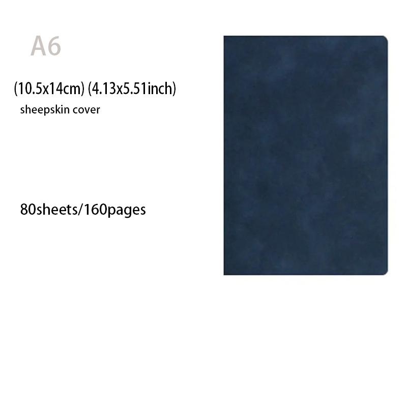 640/400/240/160 sider Ultratykk linjert studentdagbok Notatbok Kontorrekvisita A4/A5/A6 PU-skinn Arbeidsnotatblokk for forretninger