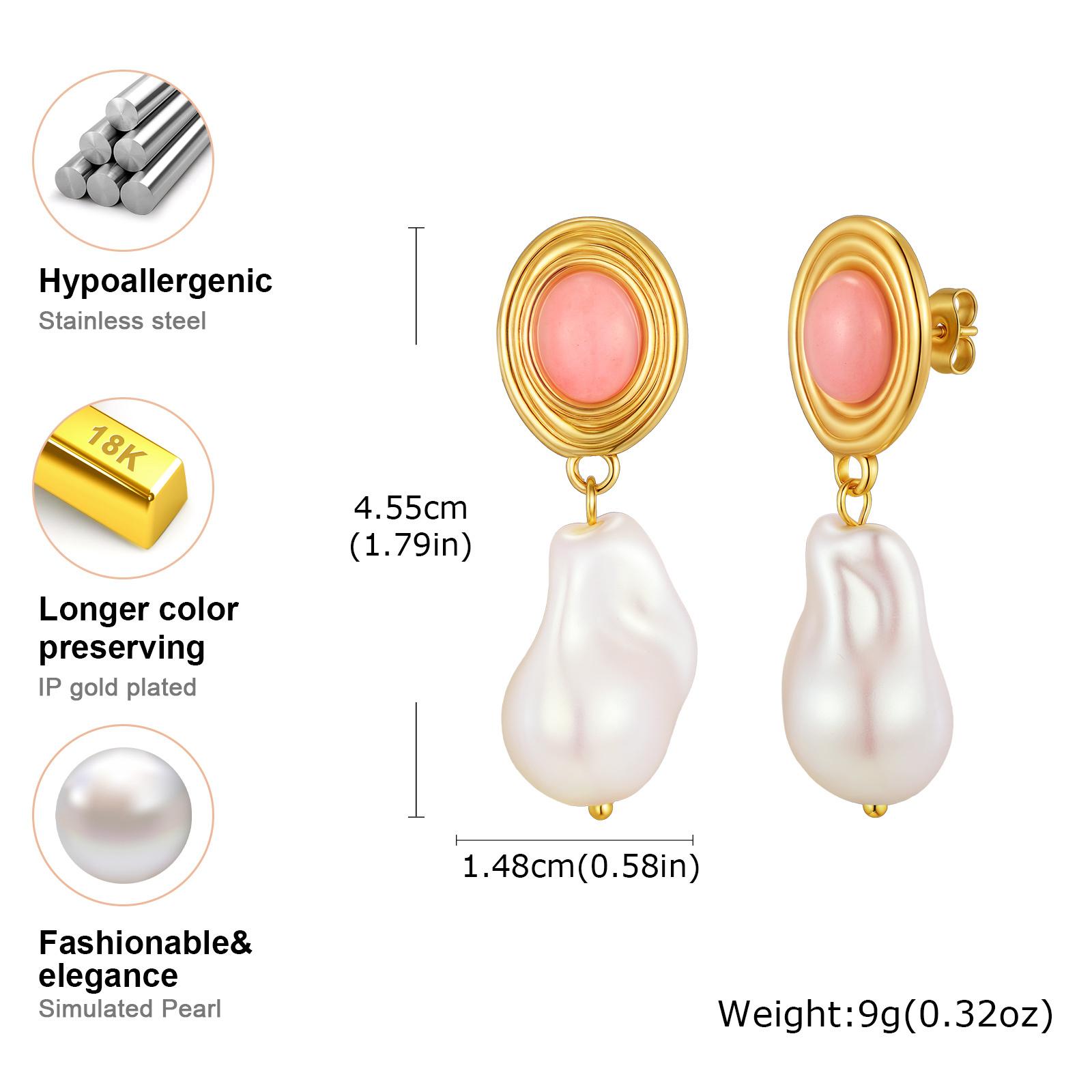 

Women Baroque Pearl Dangle Earrings, Elegant Pearl Pendant Statement Jewelry Party Accessories