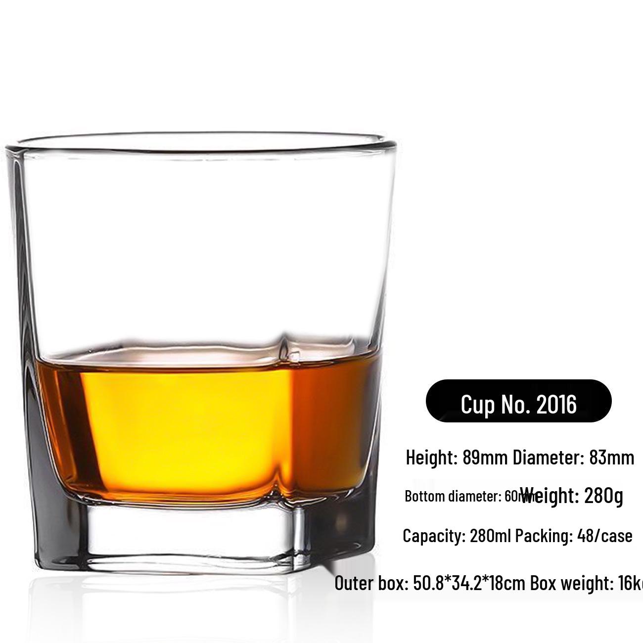 High-End Whiskey Glass and Crystal Ice Stone Gift Set with Wooden Box