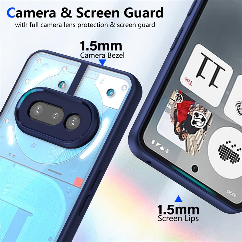 Nothing Phone 3A Case Plating Silicone Bumper Shockproof Clear Back Cover Hard Phone Case for Nothing Phone 3A Phone3A 2025 A059