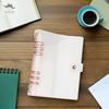 Pvc rose gold cover for a5 notebook, transparent, with 6 rings, to protect notebooks