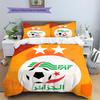 Algerien Nationalmannschaft Muster Bettwäsche Bettdecken-Set Heimdekoration Geschenk (1 Bettbezug + 2 Kissenbezüge (ohne Füllung))