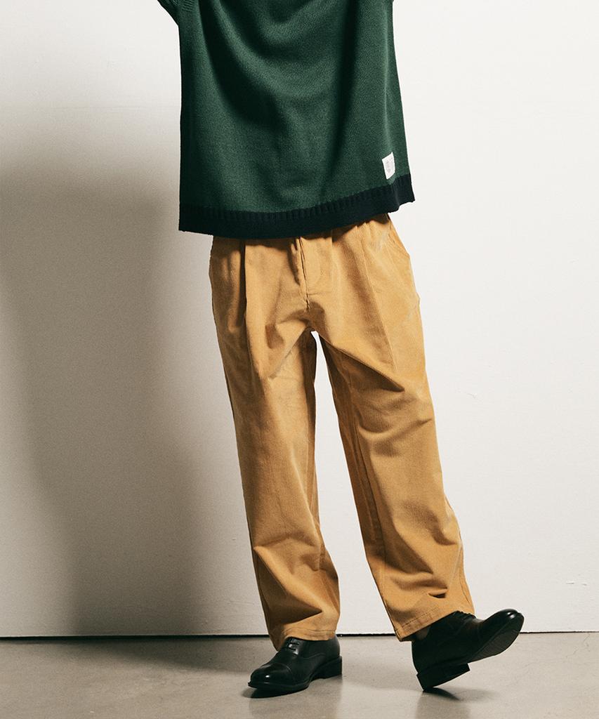 FFEFF STUDIO Corduroy Wide Elastic Pants (Mustard)