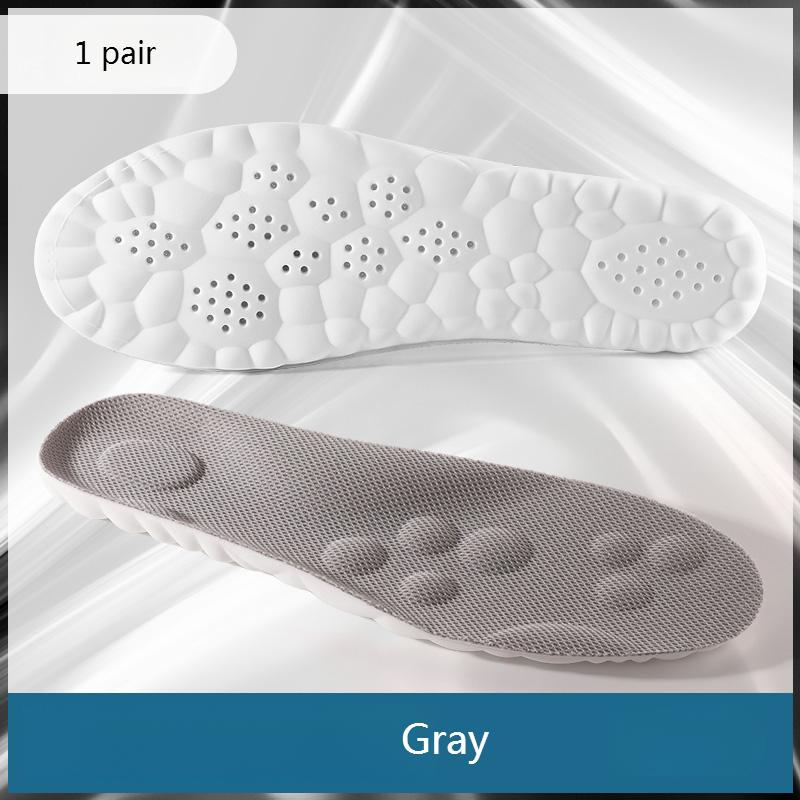 PU Massage Sport Insoles For Shoes Men Antibacterial Deodorant Running Insole for Feet Shock Absorption Sole Non Slip Shoe Pads
