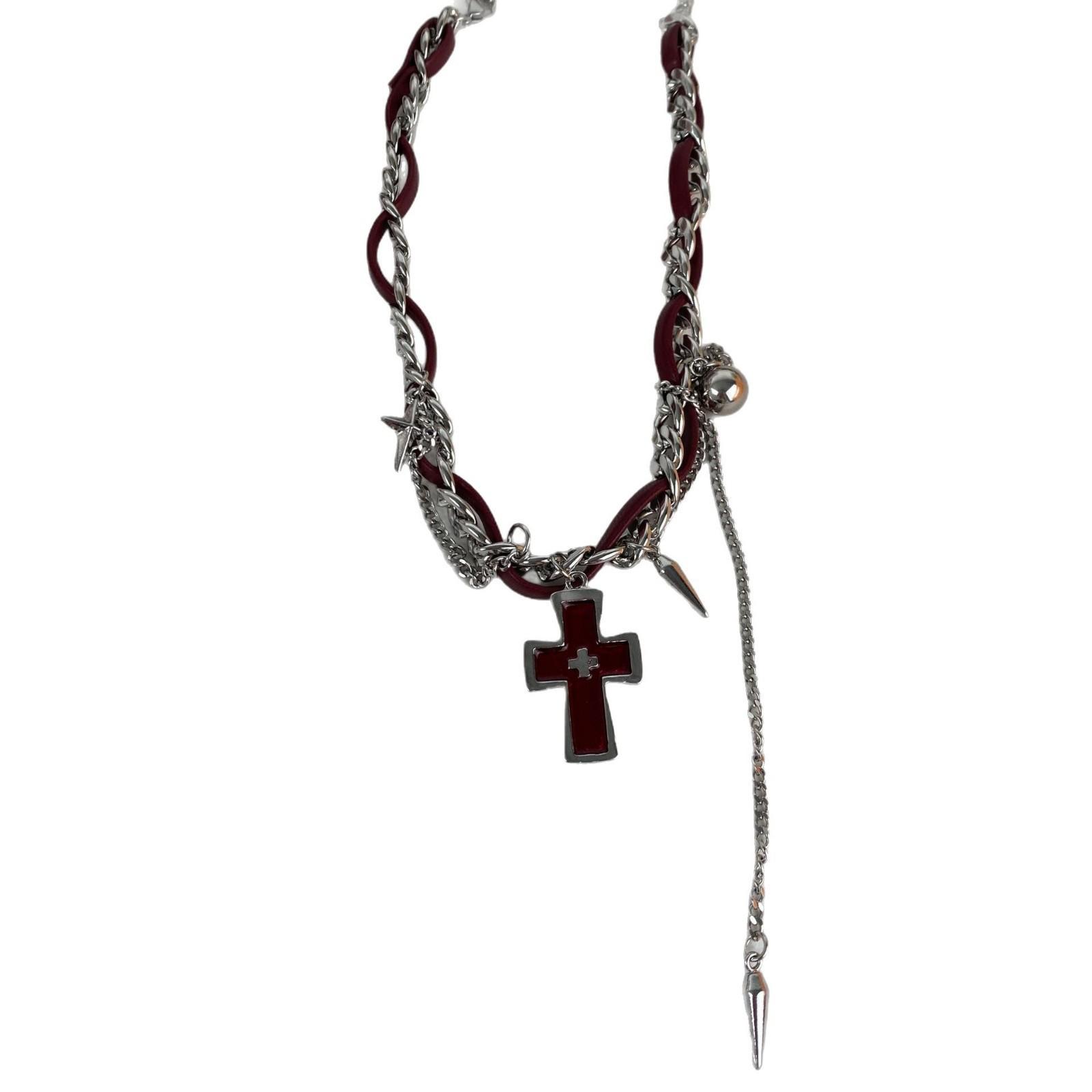 

Sweet Cross Diamond Neck Chain Mangstar Tassel Collar Neck Ring Premium Neck Accessories 1111 New Accessories