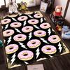 Colorful Donut and Lightning Pattern Carpet for Living Room Decor Suitable for use as an anti-slip for living room bedroom sofas