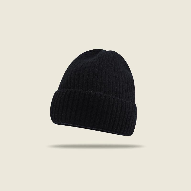 

Knitted Hat for Women In Autumn and Winter New Wool Hat Warm Versatile Casual and Fashionable Cold Hat Men s Cold Hat Solid Color One size