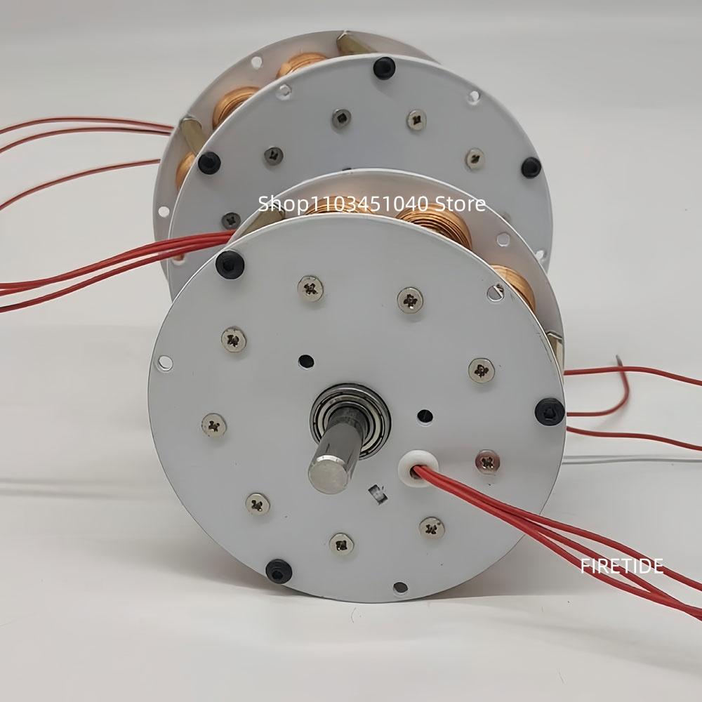 85MM * 41MM Miniature Double Layer Disc Core Generator with High Efficiency Multipole Three Phase AC Permanent Magnet Generator