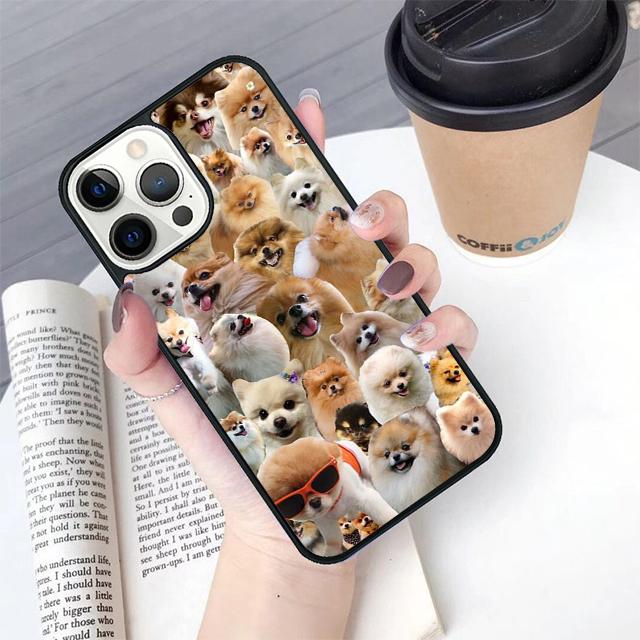 Cartoon Pomeranian Dog Phone Case Cover For iPhone 17 Air 16 15 14 Plus For Apple 16 11 12 13 Pro Max Coque
