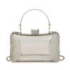 Transparent acrylic bag 2025 new European and American fashion bright diamond foreign style versatile women's chain dinner bag