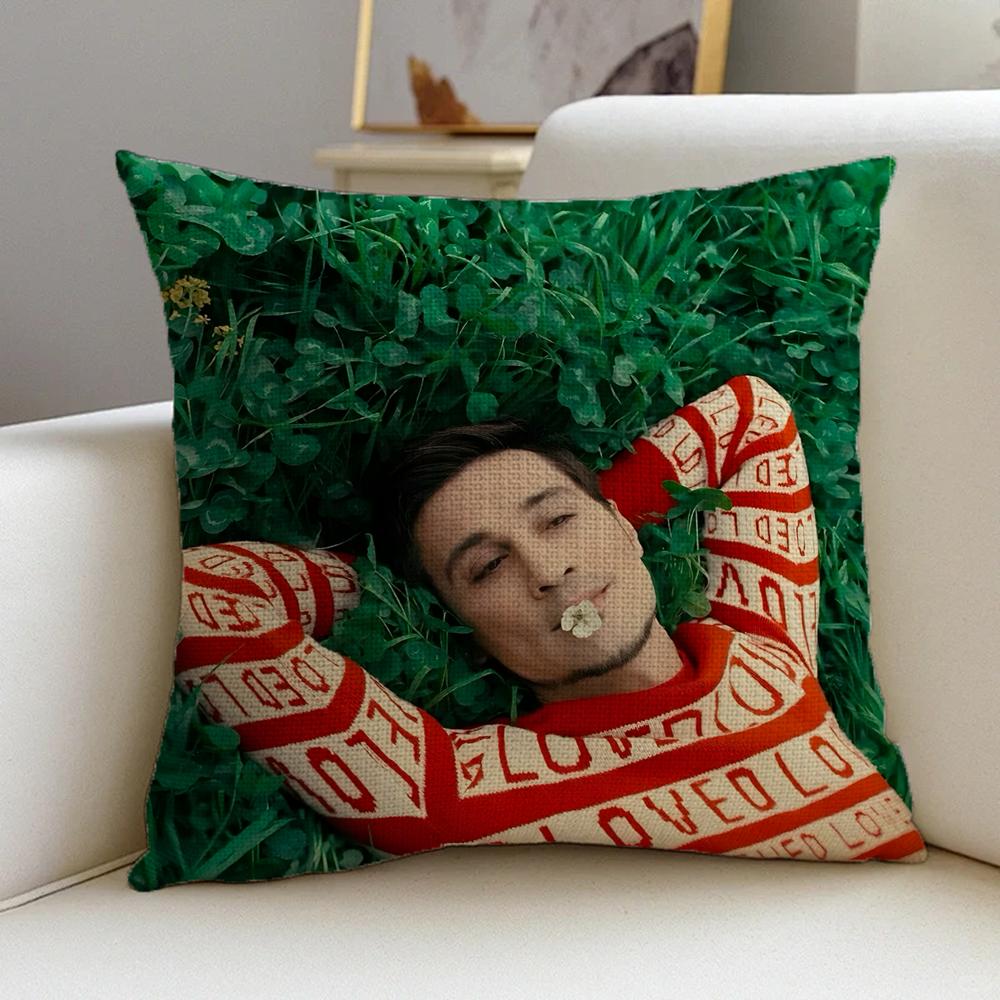 M-Mariano Di Vaio Cushion Cover Cushion Cover Pillowcase, Anti-Mite Invisible Zipper, Linen Sofa Cushion