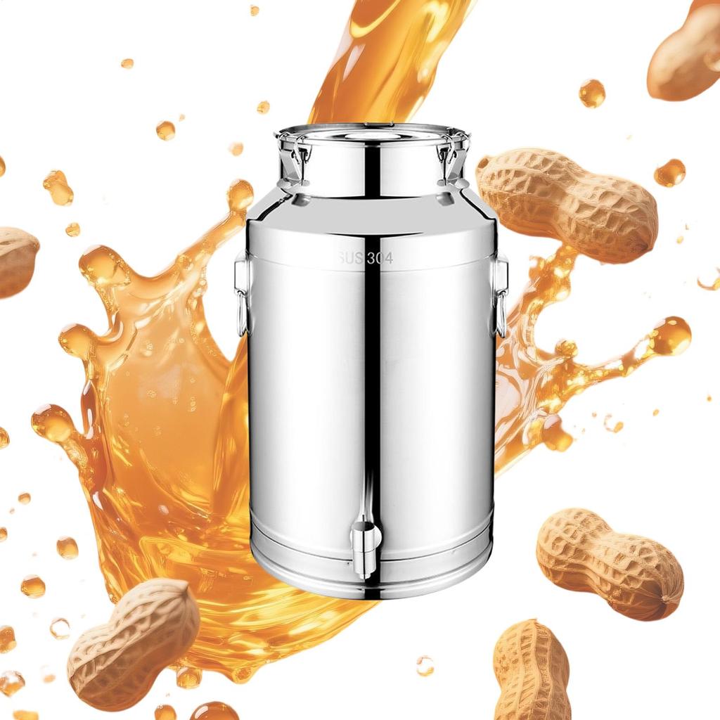 5L/9L Stainless Steel Bucket Wine Bucket Airtight Stainless Steel Milk Bucket With Lid Kitchen Oil Storage Container