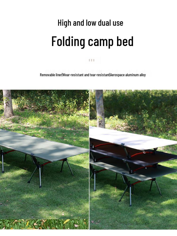 Ultralight Adjustable Folding Camping Cot - Portable, Easy To Disassemble, Ideal for Outdoors, Office, or Tent Use