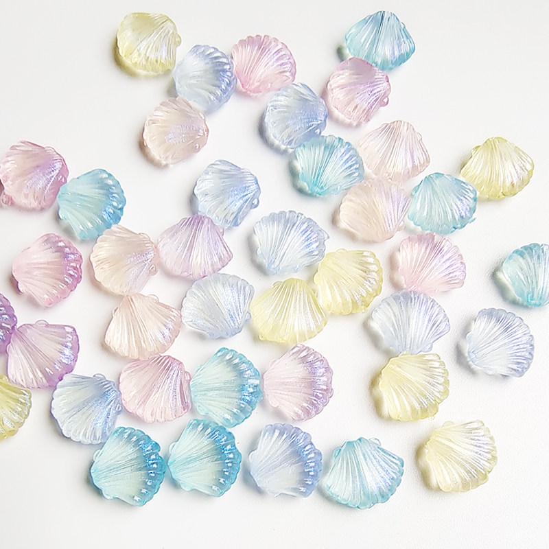 Colorful Blue Tear Drop Acrylic Shell Beads for DIY Jewelry and Accessories