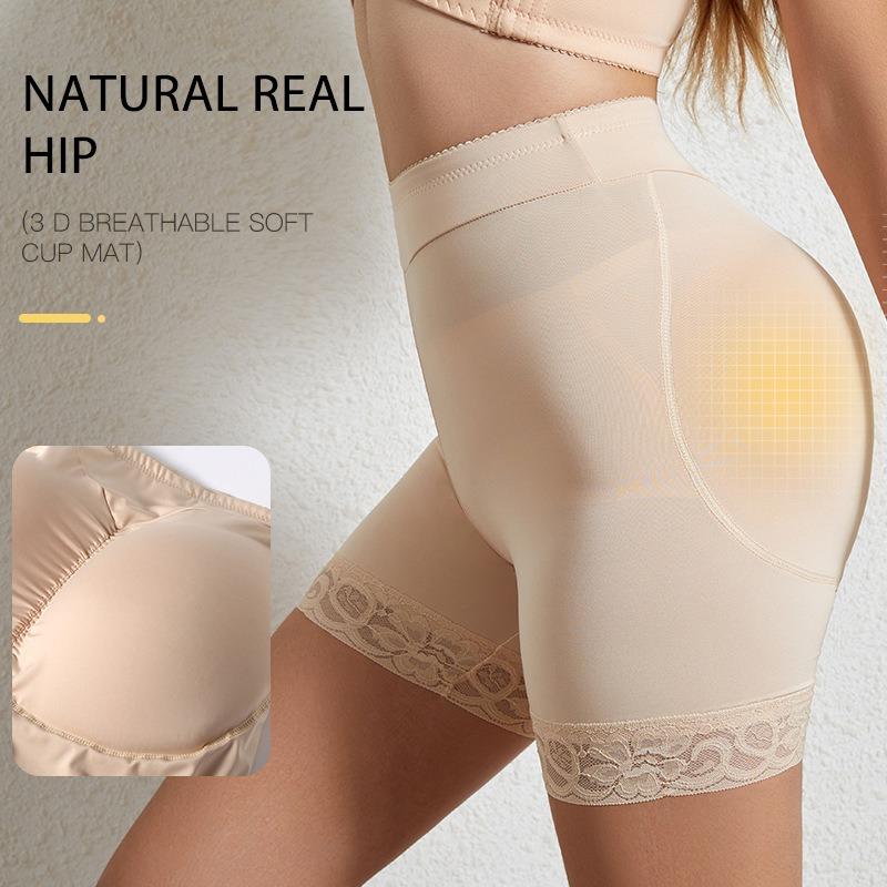 Belly pants women's padded buttocks peach buttocks body sculpting pants large size breathable high waist fake butt hip pants