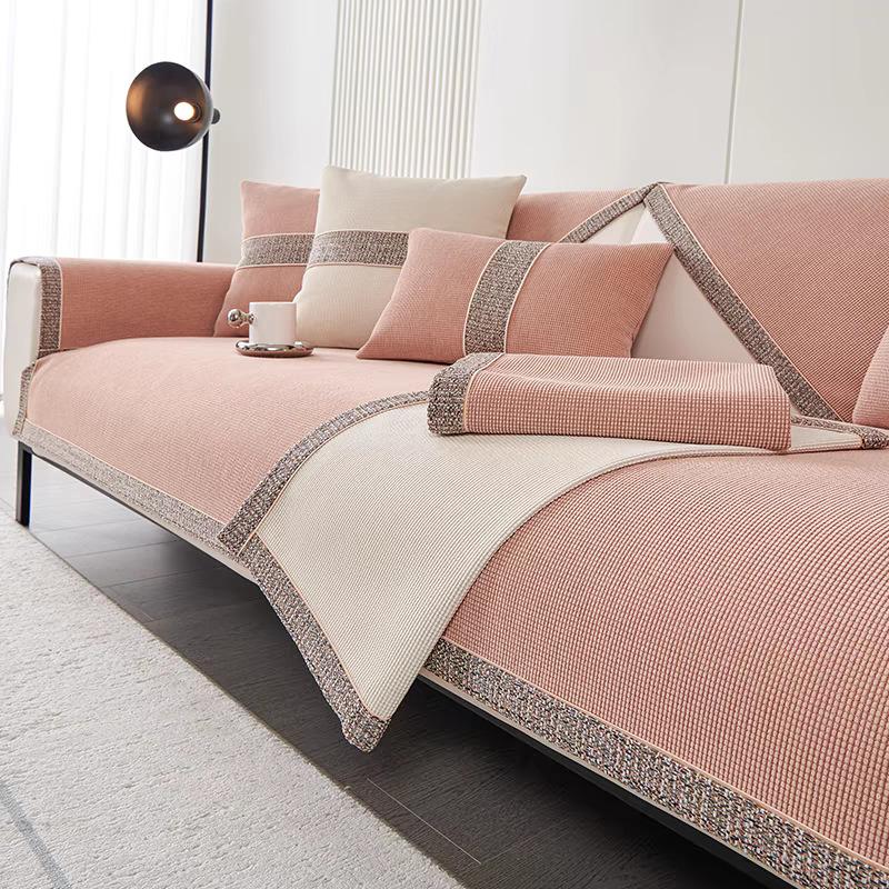 Sofa Cushion Universal Chenille Fabric Non-slip Seat Cushion Simple Leather Sofa Cover Suitable for Home Decoration In Offices, Bedrooms, Living Rooms