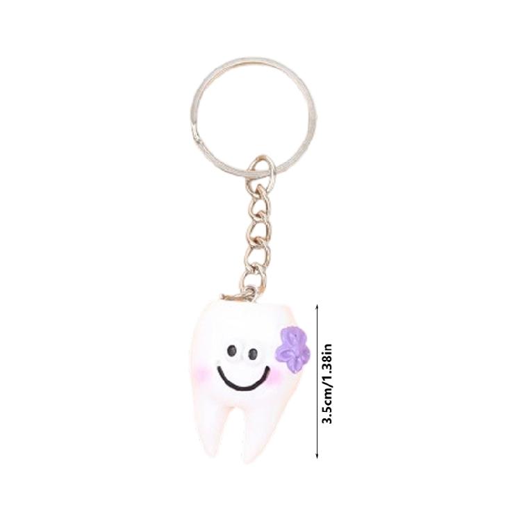 Lot de 10 porte-clés créatifs en forme de dent Couleurs vives et design joyeux en font un cadeau attentionné
