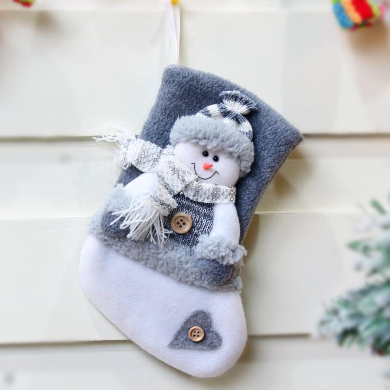 Christmas Decoration Supplies Thick Flannel Christmas Stockings Pendant Christmas Stockings Gift Bag