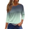 Women's Fashion Casual Round Neck Sleeve Loose Printed T-Shirt Ladies Tops