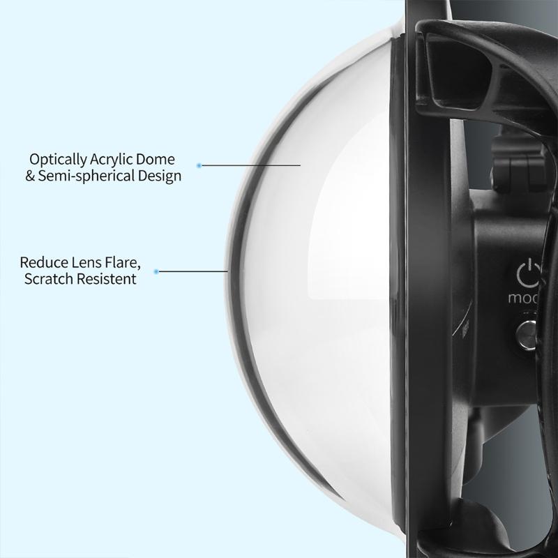 Dome Port for  9 Sport Camera Accessories, Waterproof Dome with 12 Pcs Anti-fog Inserts for  9  Underwater