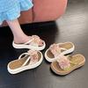 Beautiful Casual Cool Slippers Women's 2025 New Summer Wear with Skirt Flat-bottomed Seaside Vacation Beach Roman Shoes