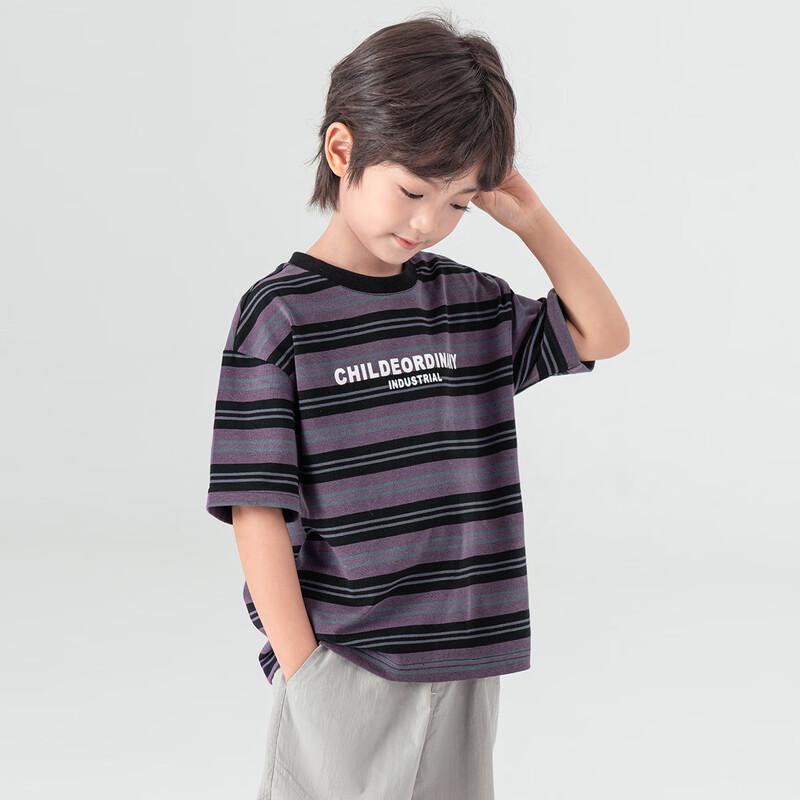 DuoDuoJia Boys' Printed Striped T-Shirt