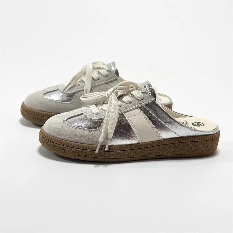 

Мода Новые весенние модели Ретро Вышивка Туфли Мэри Джейн Женские Цвета Бант Смешанные Цвета Плоские Мелкие Zapatos Mujer Комфорт Универсальный 35 серебряный