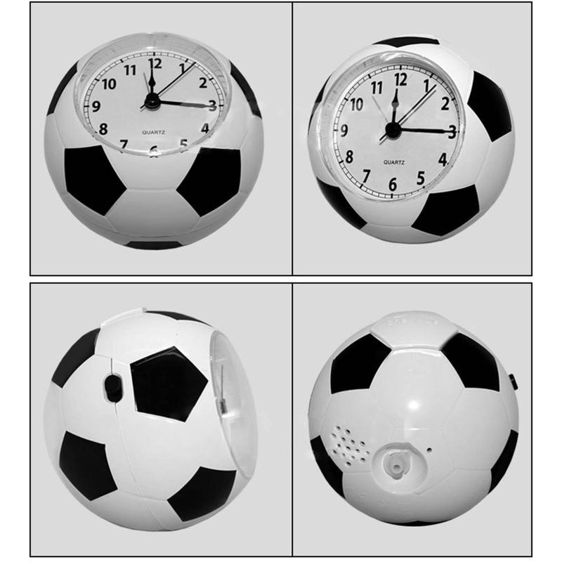 Fashion Football Alarm Clock for Boys Men Room Table Alarm Clock Home Decoration Sports Fan Alarm Clocks