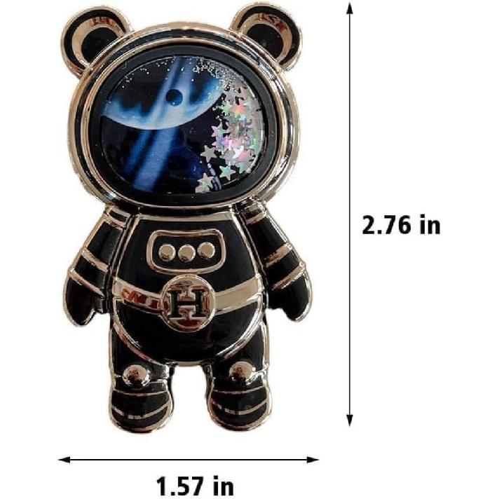 Phone Stand Holder, Cell Phone Astronaut Hidden Kickstand for Desk, Astronaut Phone Holder, Adjustable Tablet Phone Ring Stand with 3D Moving Star