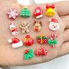 30Pcs New Cute Resin Mini Christmas Collection Flat Back Manicure Parts Embellishments For Hair Bows Accessories