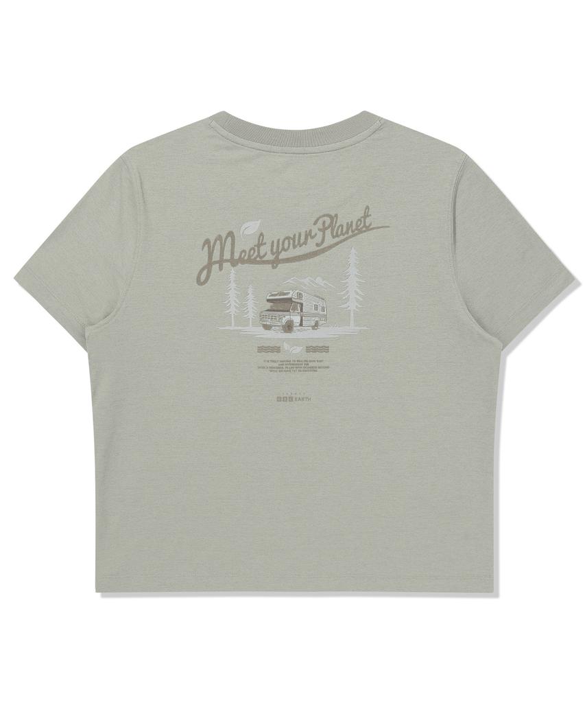 BBC EARTH Women'S Camp Circus Policott Tee Ash Gray