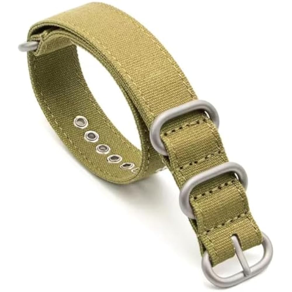 HEYOZURY Watch Band Canvas NATO Strap 18mm 20mm 22mm 24mm 26mm Canvas Thickening Waterproof Comfo...