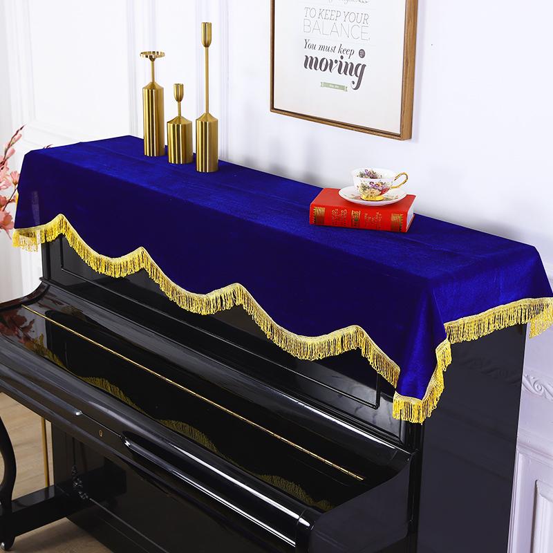 Husă pentru scaun de pian din catifea cu ciucuri Huse de protecție pentru jumătate de praf