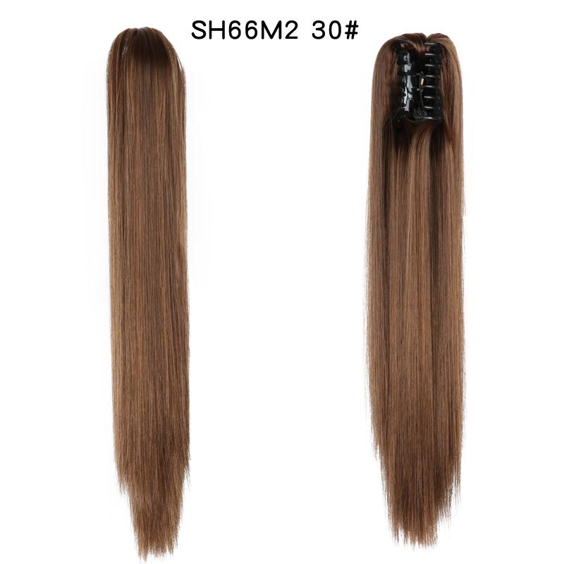 XINRAN Artificial Claw Ponytail Wig Fake Ponytail Wig Female Black Brown Hair Extension Long Stright Ponytail Mutiple Color To Choose