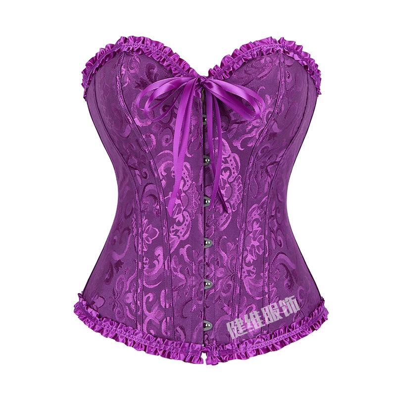Jacquard Lace Fishbone Corset: Party-Style Shaping Top