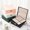 3 Layer Portable Travel Jewelry for case Jewelry Storage Box Organizer with Lock