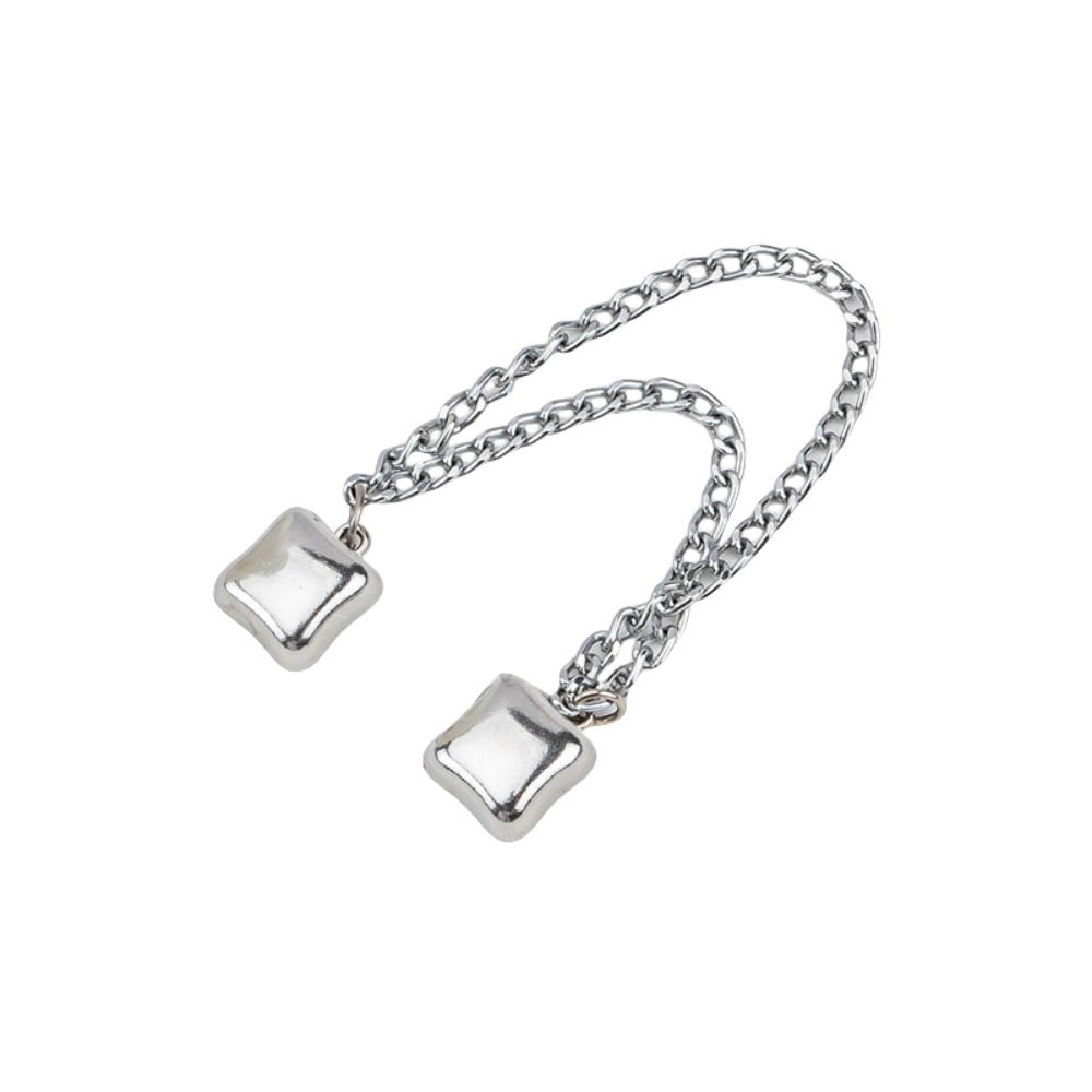 

Button Shorten Trouser Clip Metal Leg Cuff Fixing Pin Magnetic Clothing Clip Jeans Silver Square