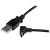 Câble Mini USB - A vers Mini B coudé 90° vers le haut - 1 m - Noir