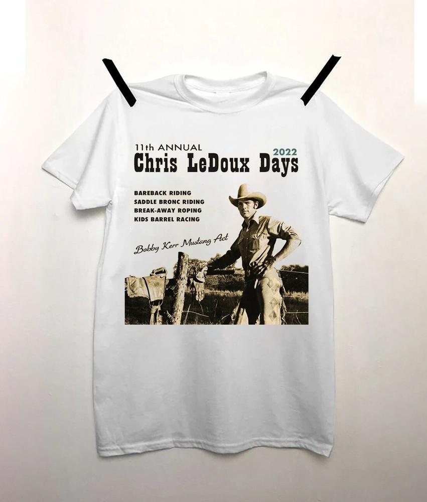 Chris LeDoux Tour Concert Tee For Men Women Cotton Shirt Full Size Unisex T-Shirt S