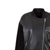 Armani Exchange Color Block Stand Collar Zip Long Sleeve Jacket Women Jackets Black 3DYB09-YNYJZ1-1200