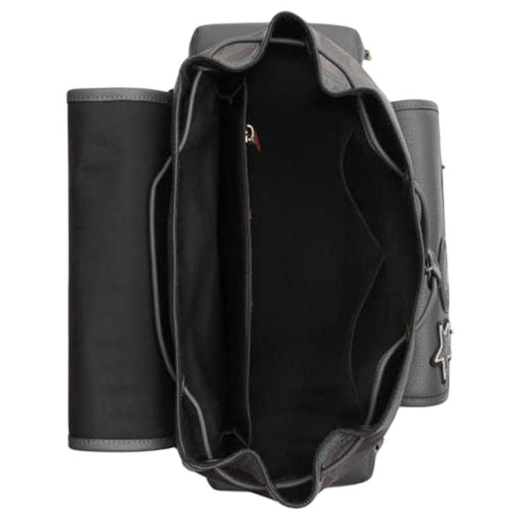 Coach Sprint 29 Monogram Patchwork Leather And Fabric Backpack Large Men Backpack Gray Copper CCG03-QBGRM