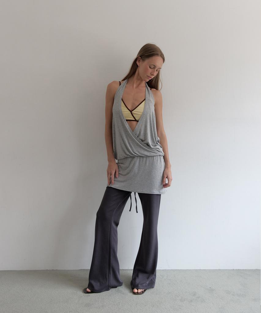 Asula Relaxed Bootcut Pants (Charcoal)