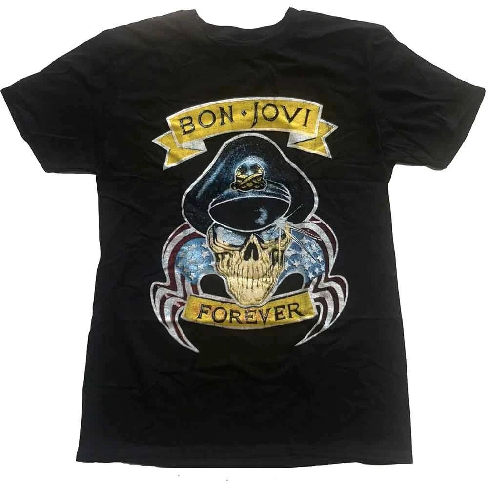 Bon Jovi T Shirt Forever Band Logo Official Black Unisex S 3XL