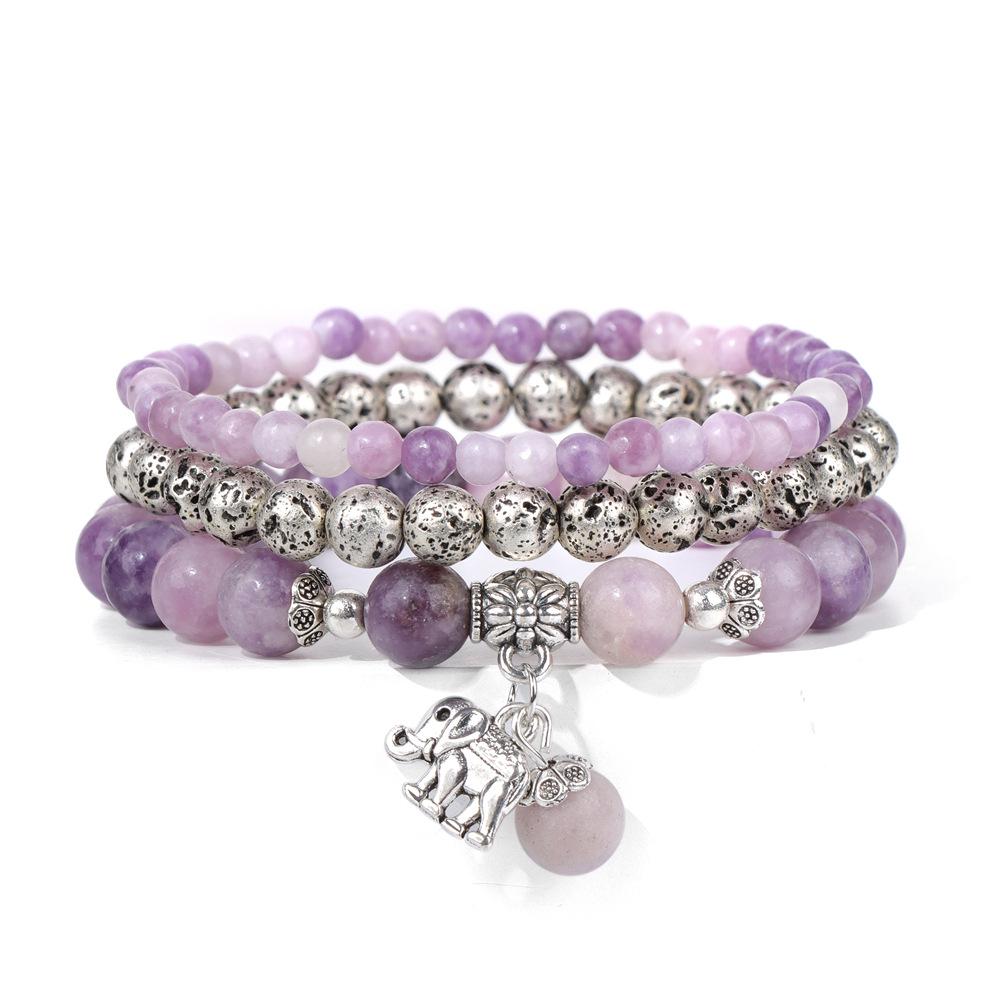 JYL TS Bracelet Triple Layer  Elephant Pendant Attracts Good Fortune And Wisdom FK1734-19CM коралл красный