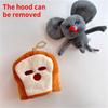 Cute Funny Cartoon Bread Thief Mouse Plush Toy Doll Pendant For Young Adults