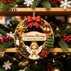 Christmas Party Wall Accents Interchangeable Wooden Wreath, 12 Pcs Front Door Plaque, DIY Gift for Family Handmade Pattern Hanging Wreath Wall,