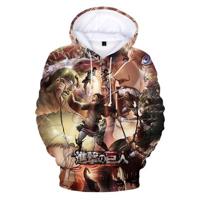 Neuer Attack on Titan 3D-Druck Hoodie Sweatshirts Herren Damen Mode Lässig Langarm Pullover Harajuku Streetwear Anime Hoodies