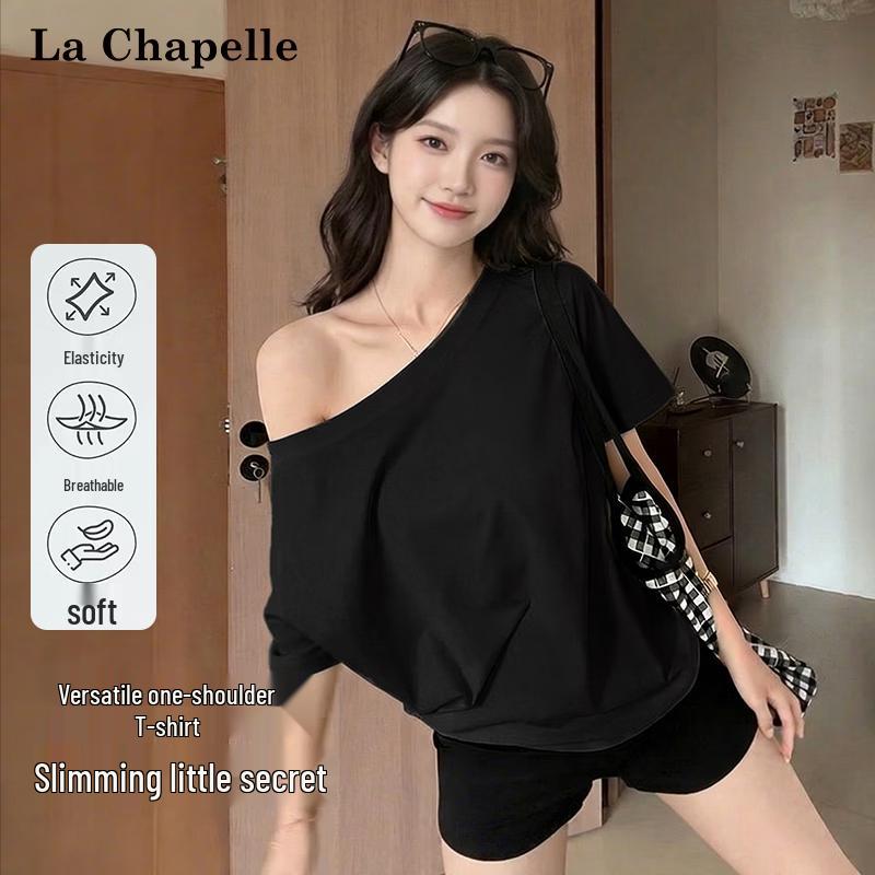 La Chapelle Women s American Retro Off-Shoulder Short Sleeve T-Shirt XL