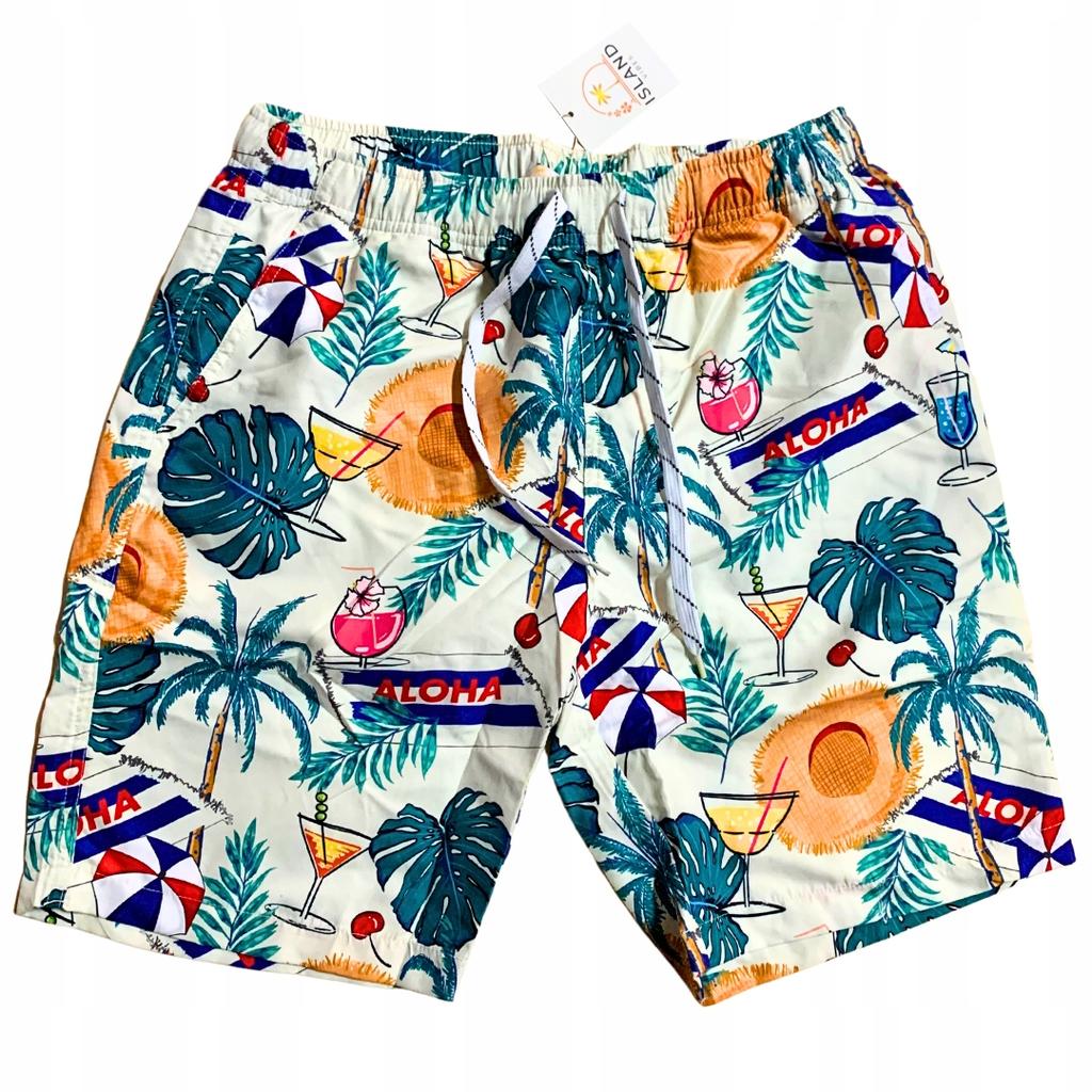 Beach Shorts Youth Hawaiian Shorts Mesh Swim Trunks Slim L